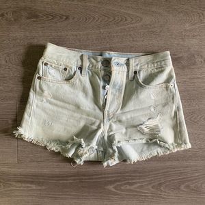 Levi’s high waisted jean shorts